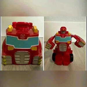 Transformers Rescue Bots Heatwave Toy Red Fire Truck Robot Kid Play